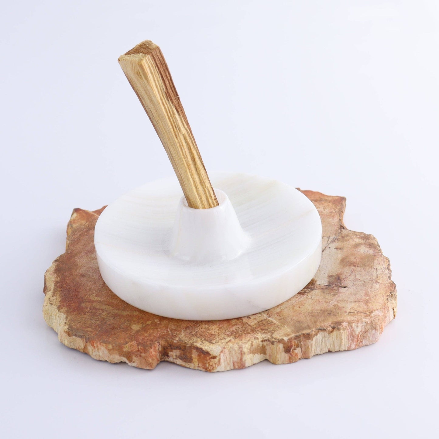 One White Onyx Palo Santo and Incense Holder