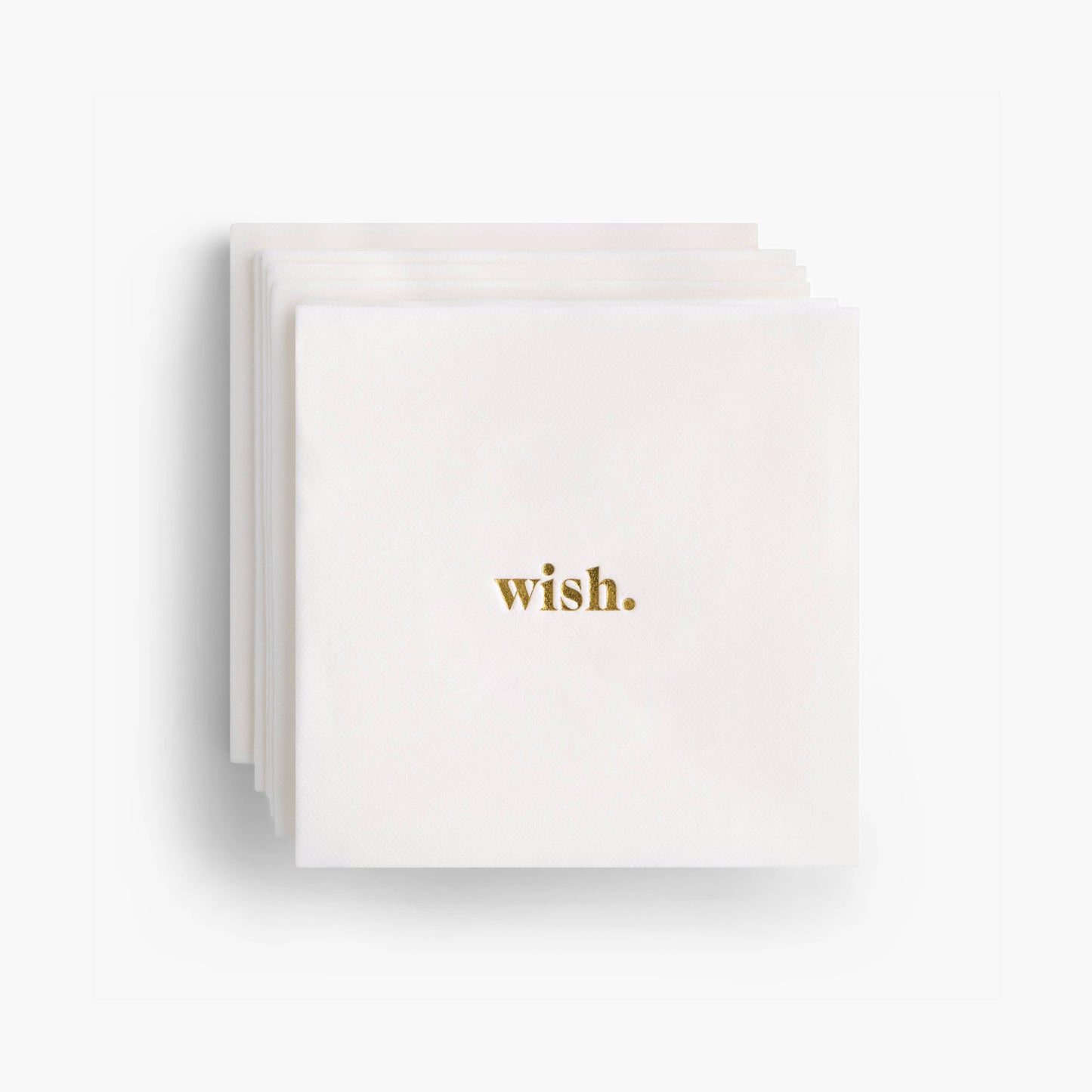 Wish Gold Foil Birthday Cocktail Napkins - Set of 20