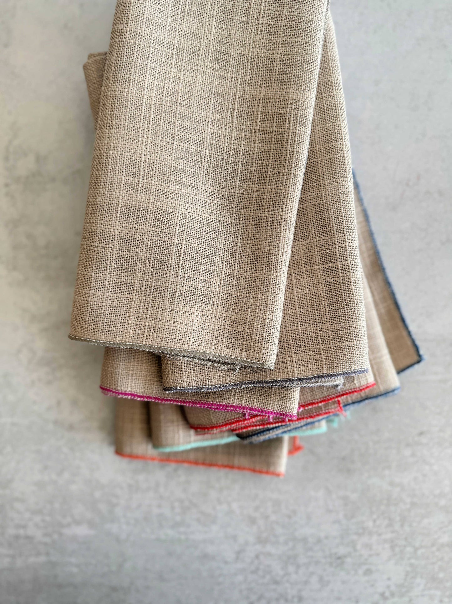 Dot&Army Oatmeal Napkins, set of four- one color