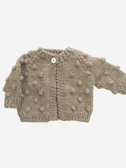 Popcorn Cardigan-Flax