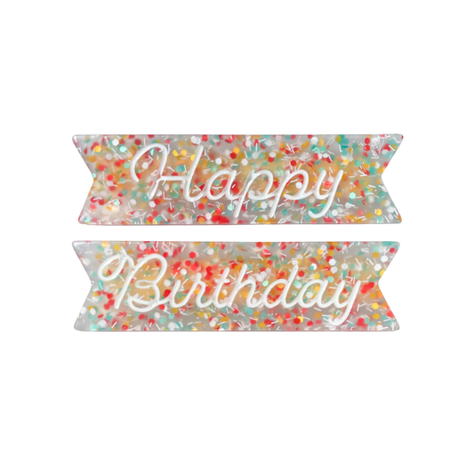 Happy Birthday Hair Clips Set - Cute fun Accessories Gifts