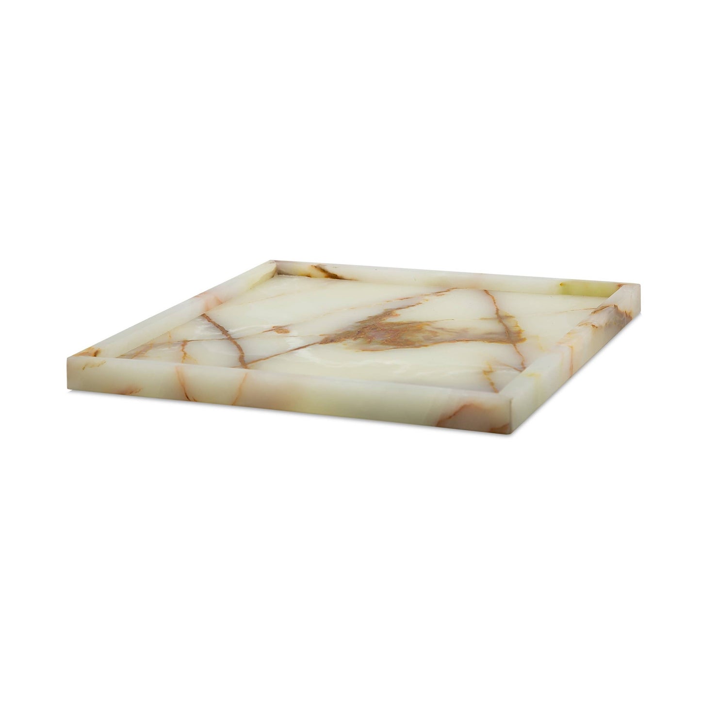 Ambrosia Collection Light Green Onyx 14" Honed Finish Square
