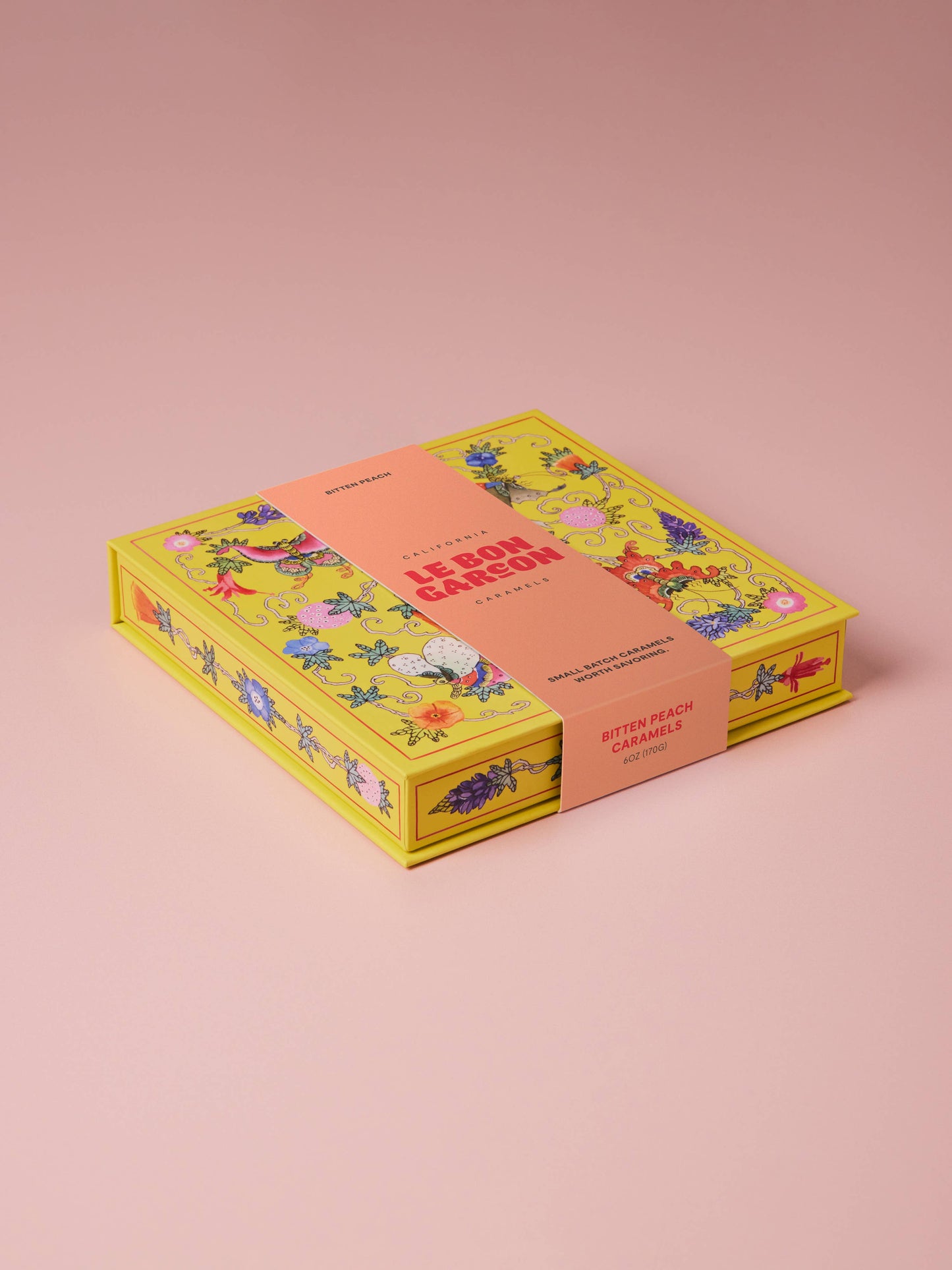 Le Bon Garçon Bitten Peach Caramels 6 oz Gift Box