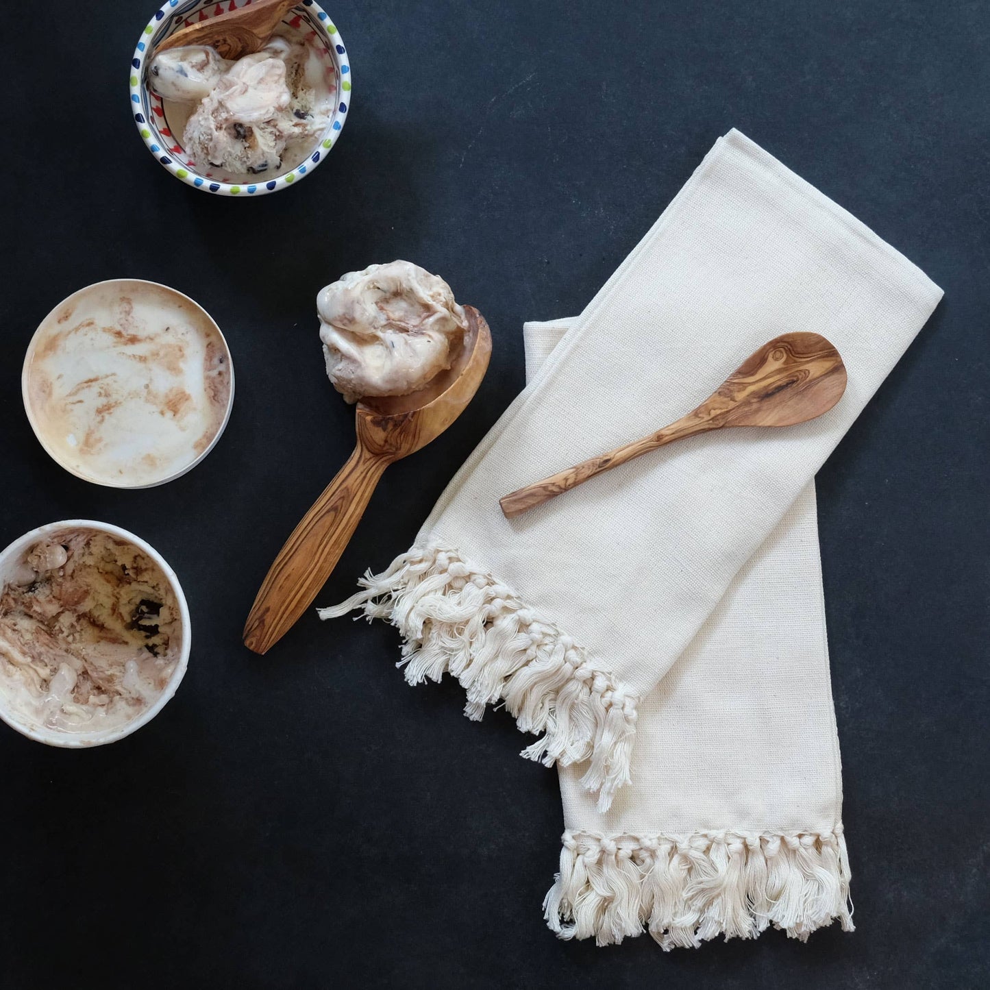 Solid Natural Napkin With Fringe