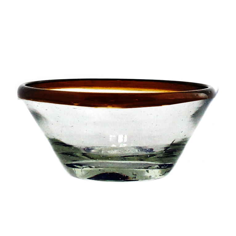 Amber Rim Tiny Glass Bowl | Spice bowl | Pinch Bowl