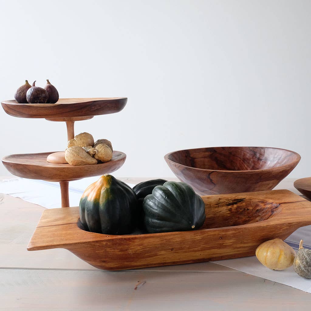 Wood Cake Stand, Table and Kitchen Decor