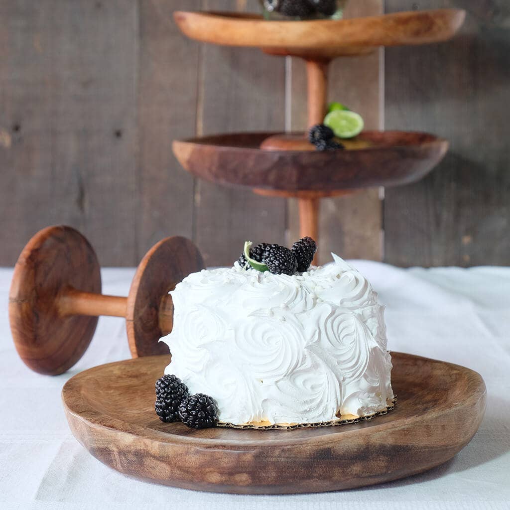 Wood Cake Stand, Table and Kitchen Decor