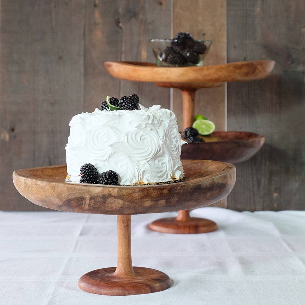 Wood Cake Stand, Table and Kitchen Decor