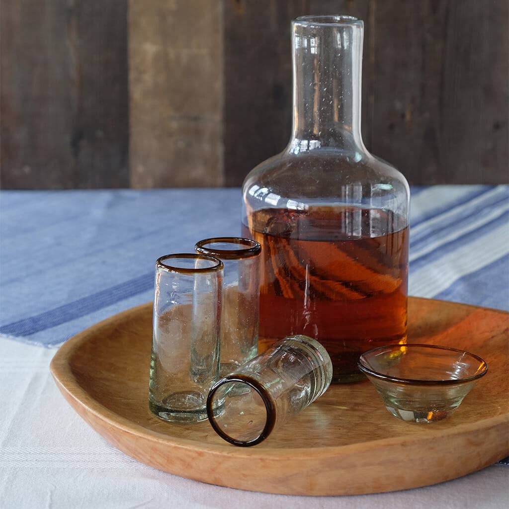 Amber Rim Tiny Glass Bowl | Spice bowl | Pinch Bowl
