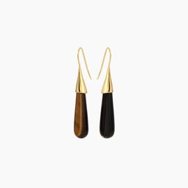Arco Earrings Tiger Eye/Gold
