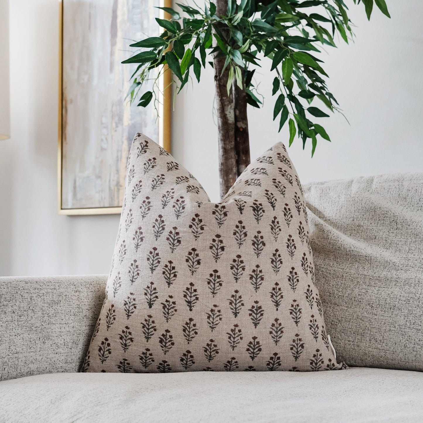 OLABISI - Indian Hand Block Print Pillow Cover