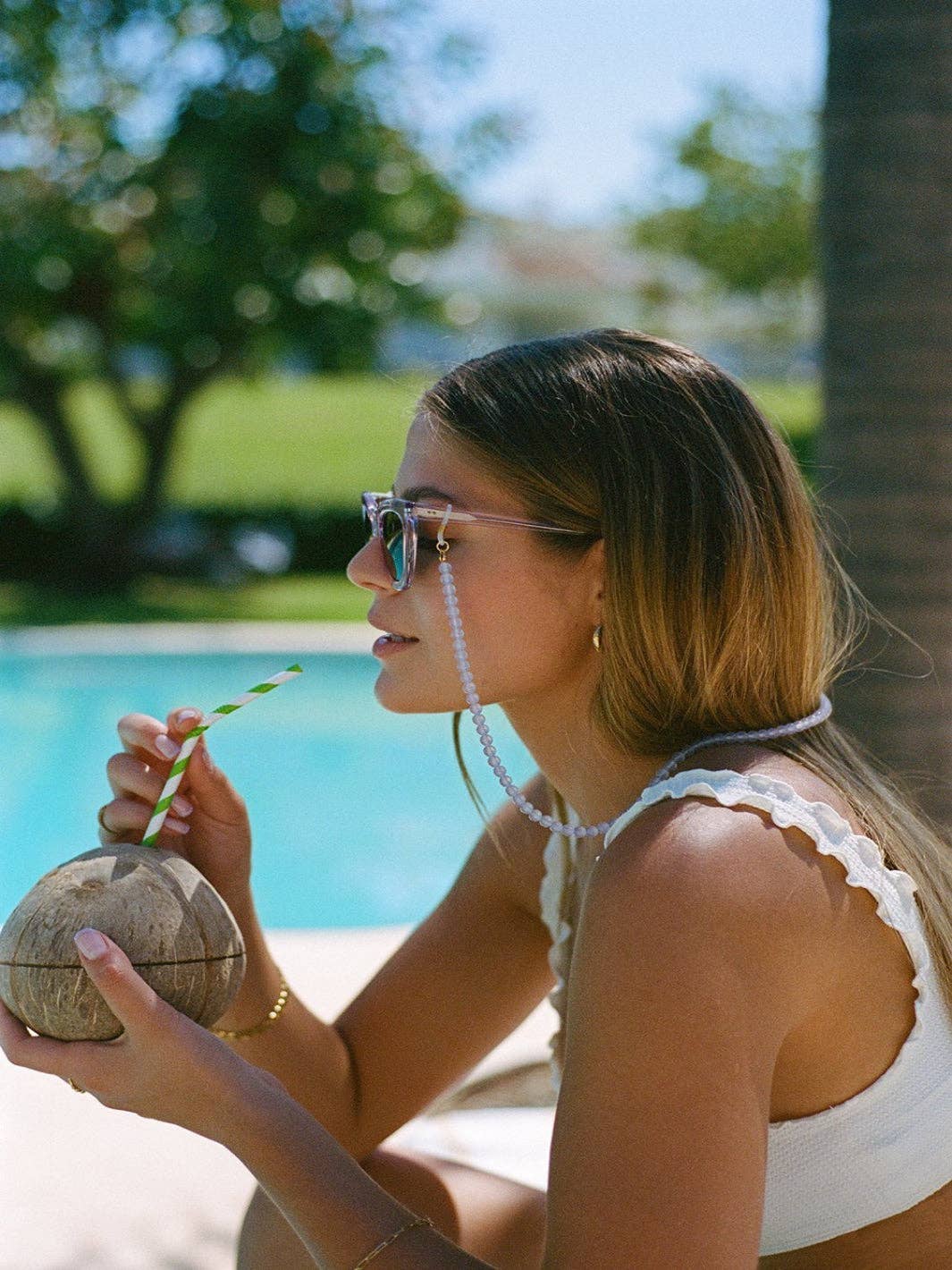 Pastella Lila glasses chain