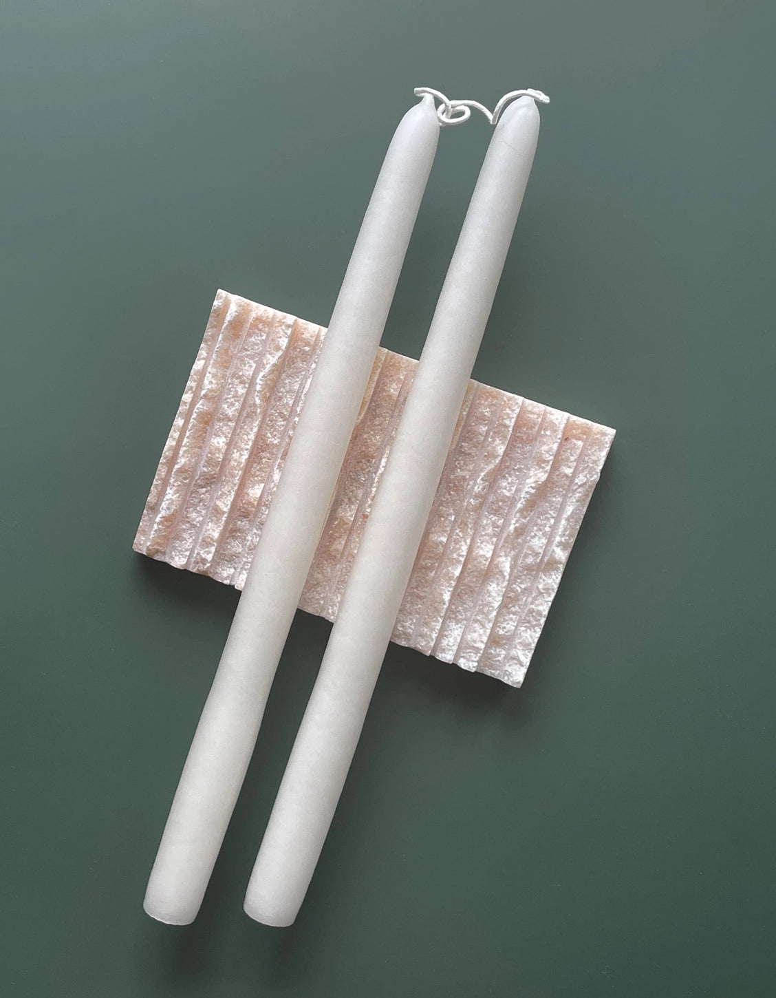 Taper Candle Pair, Natural White