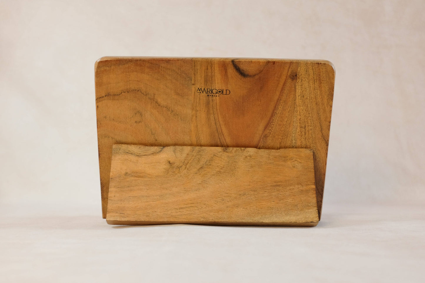 Mango Wood Scalloped Cookbook Stand