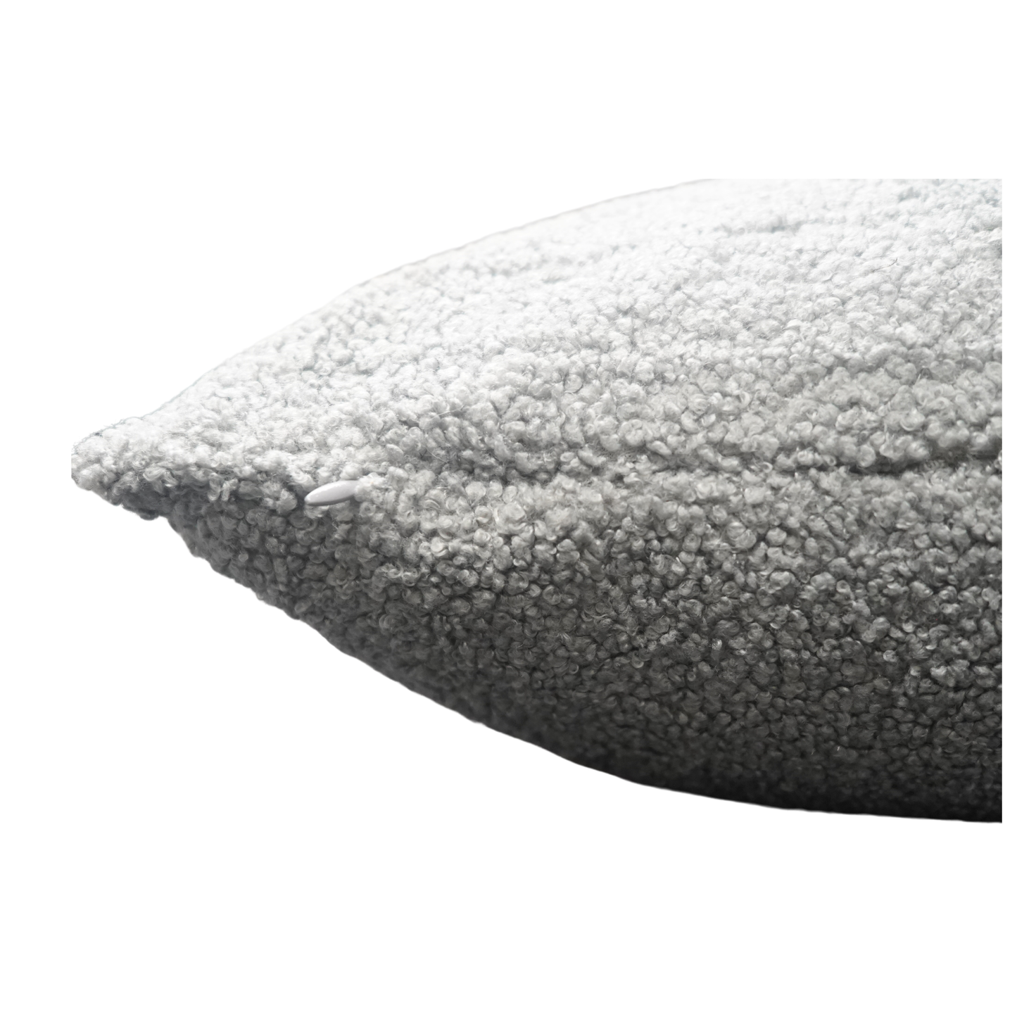 Grey Boucle Pillow Cover Soft Textured Teddy Throw Pillow