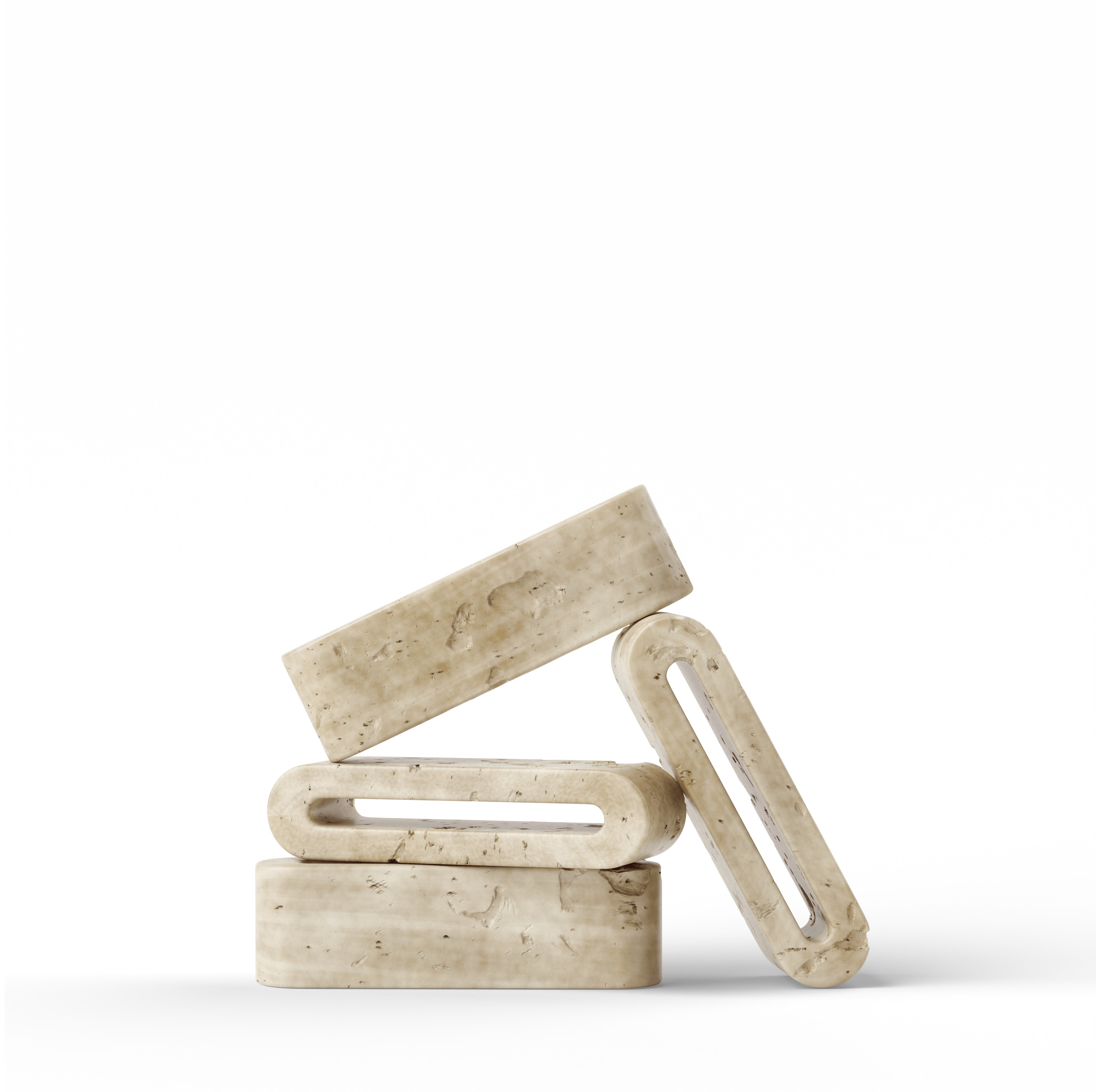 KÖPPEN Travertine Stone Tongue Scraper Holder - Thumbnail 3