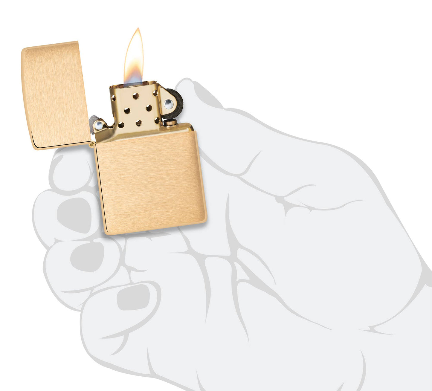 Zippo Classic Brushed Brass Windproof Lighter