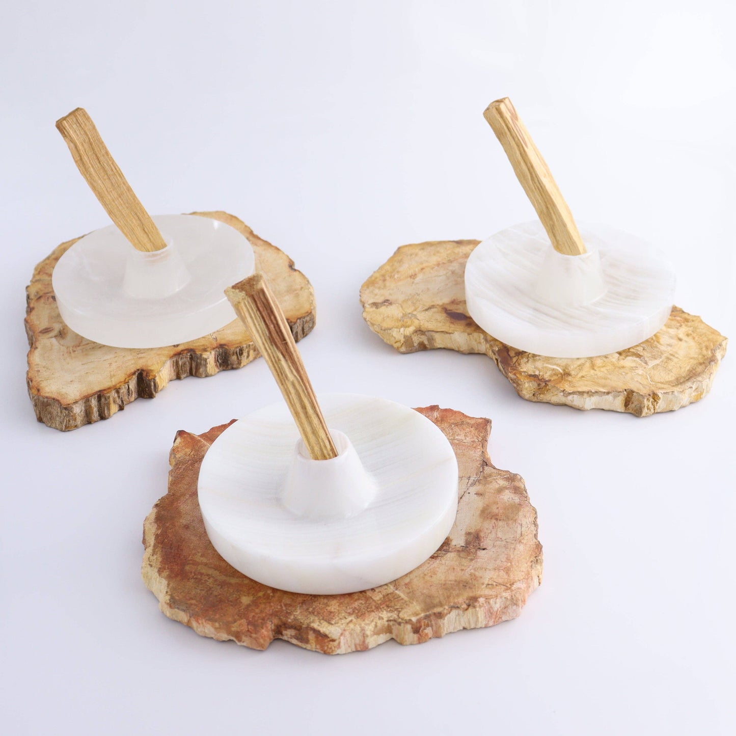 One White Onyx Palo Santo and Incense Holder