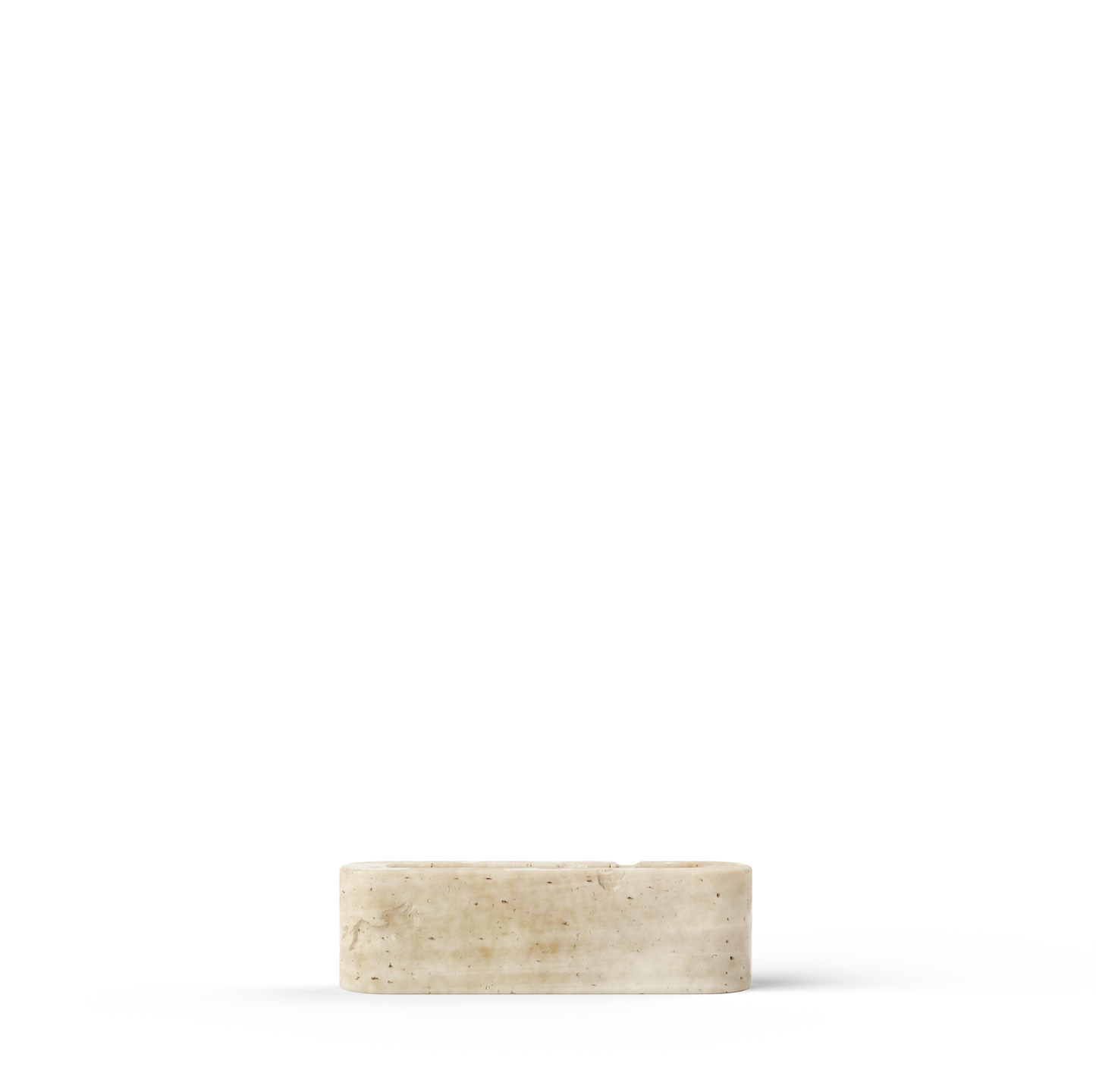 Handcrafted Italian Travertine Stone Tongue Scraper Holder