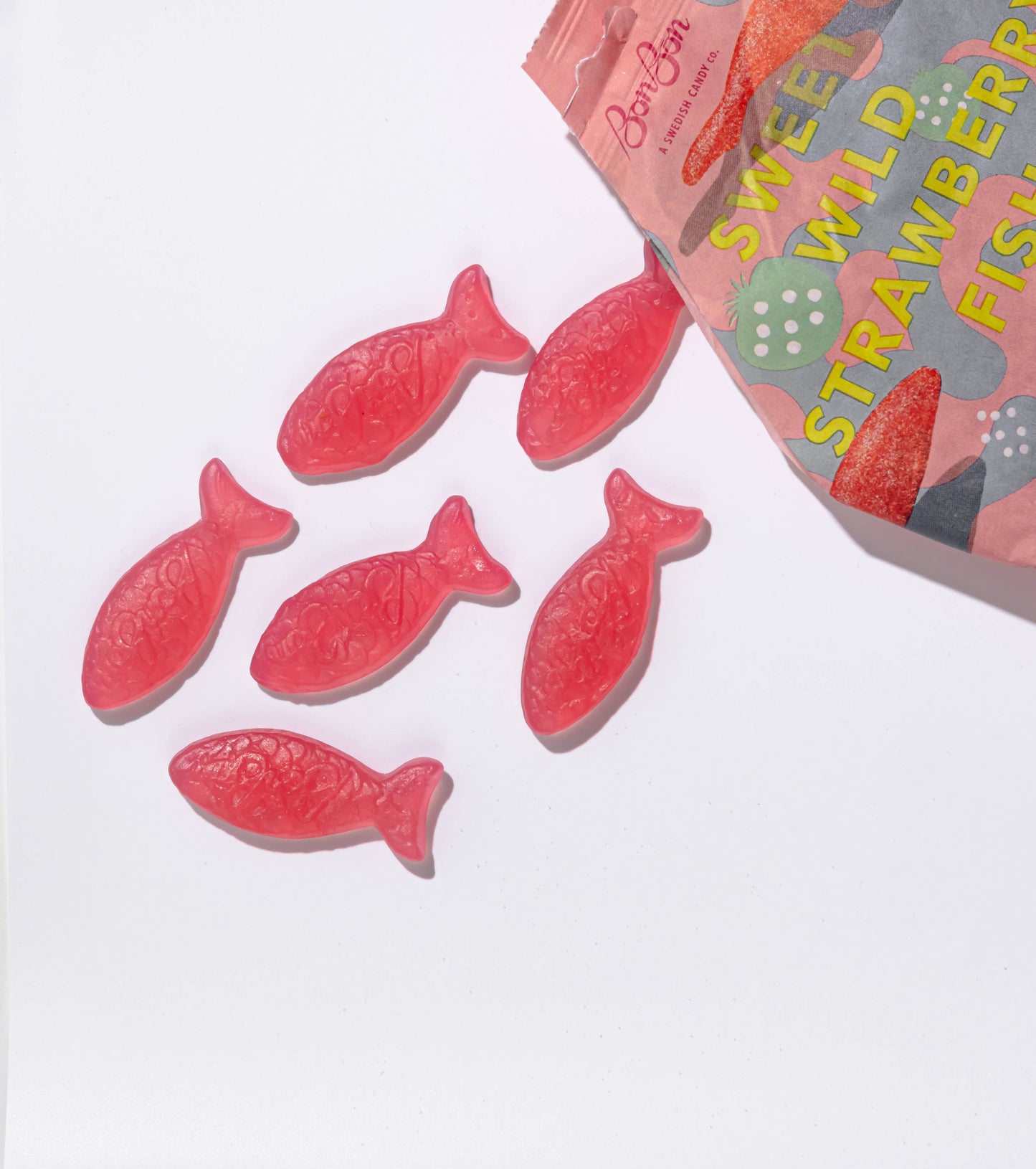 Bon Bon Sweet Wild Strawberry Fish - Swedish Candy 5.2oz (150g)