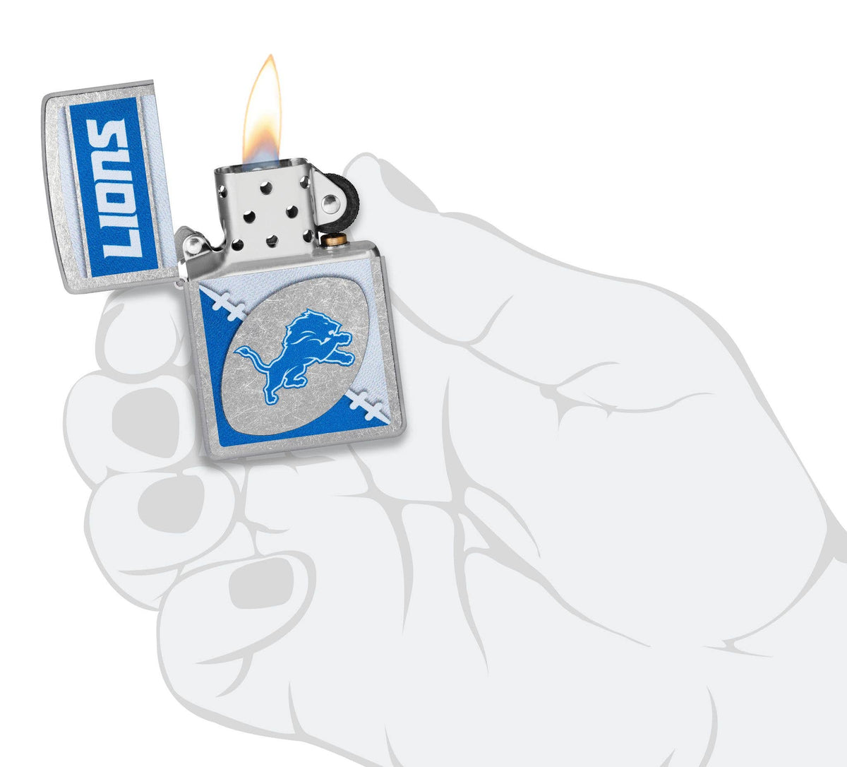 Zippo NFL Detroit Lions Street Chrome Windproof Lighter