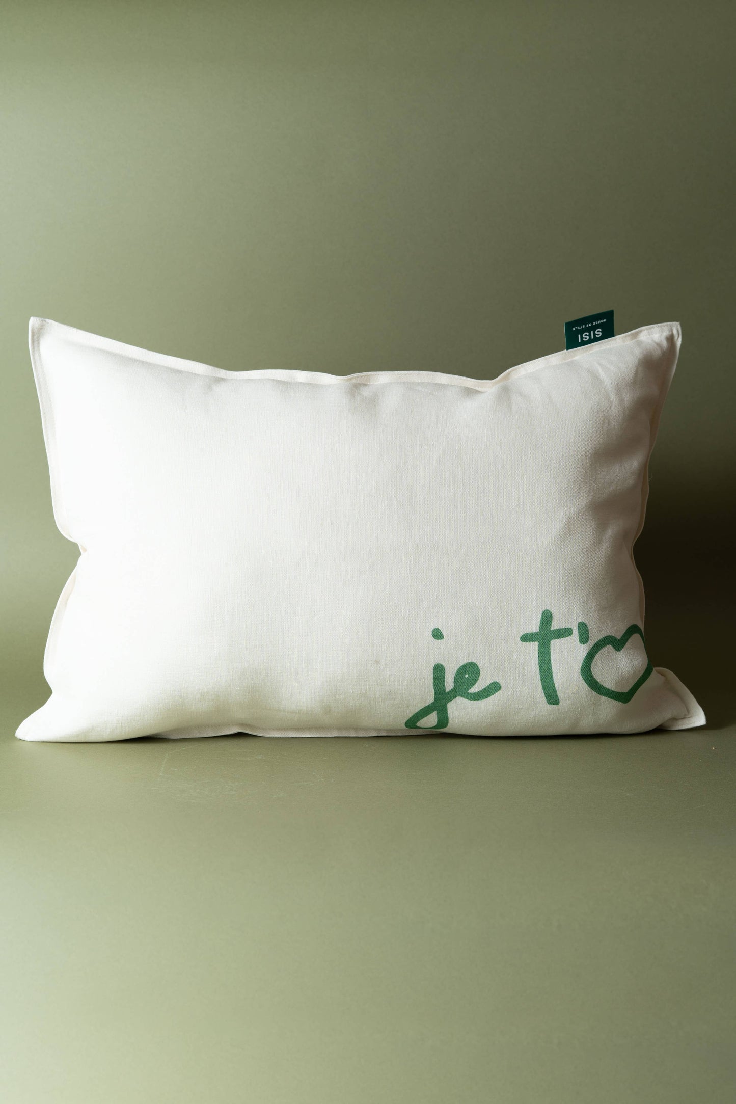 Sisi Linen cushion, Je t'eam