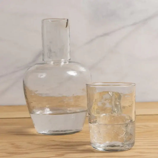 Pebble Glass Bedside Carafe