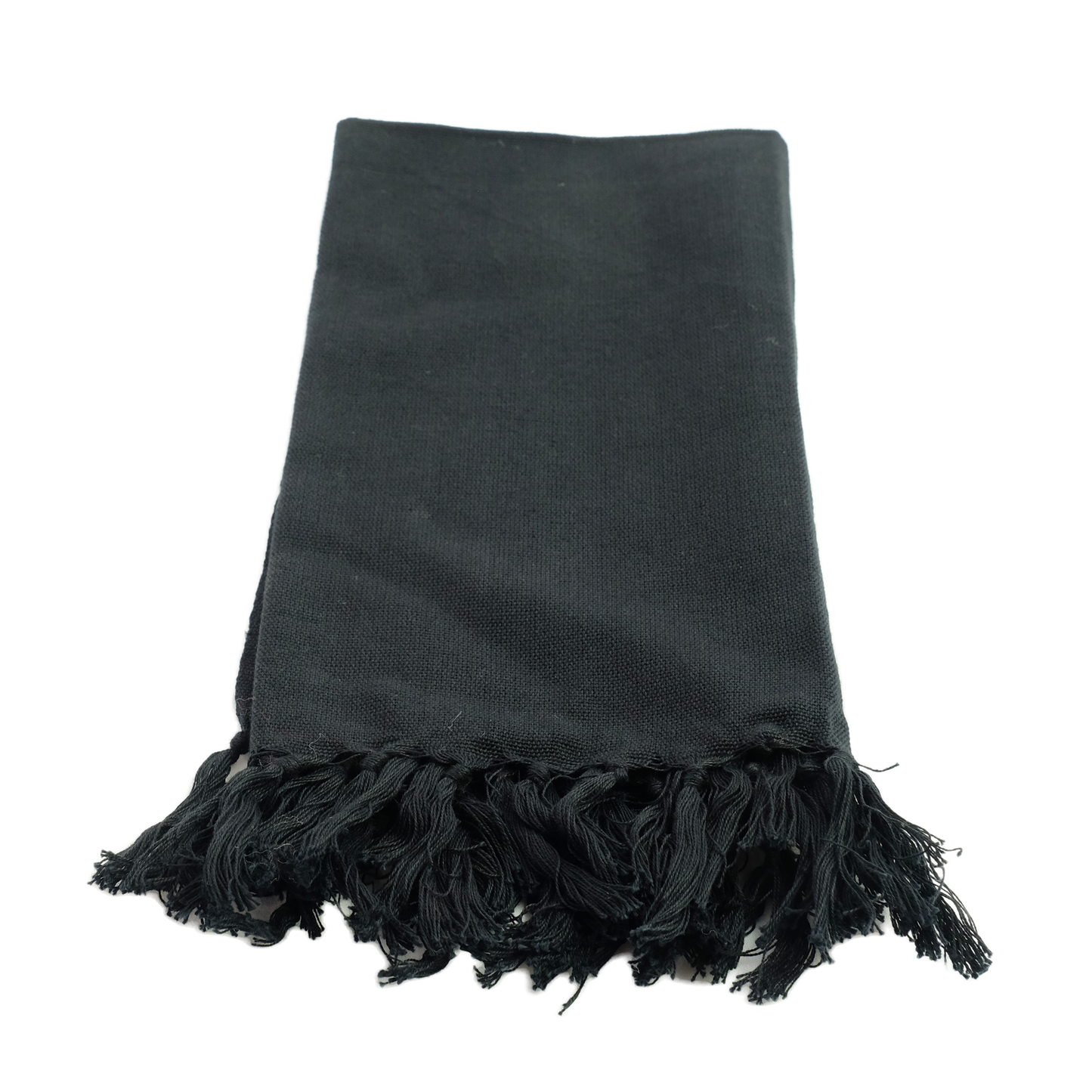Solid Black Napkin With Fringe, table Linen