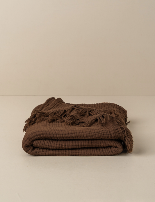 SAARDE Enes Throw | Chocolate