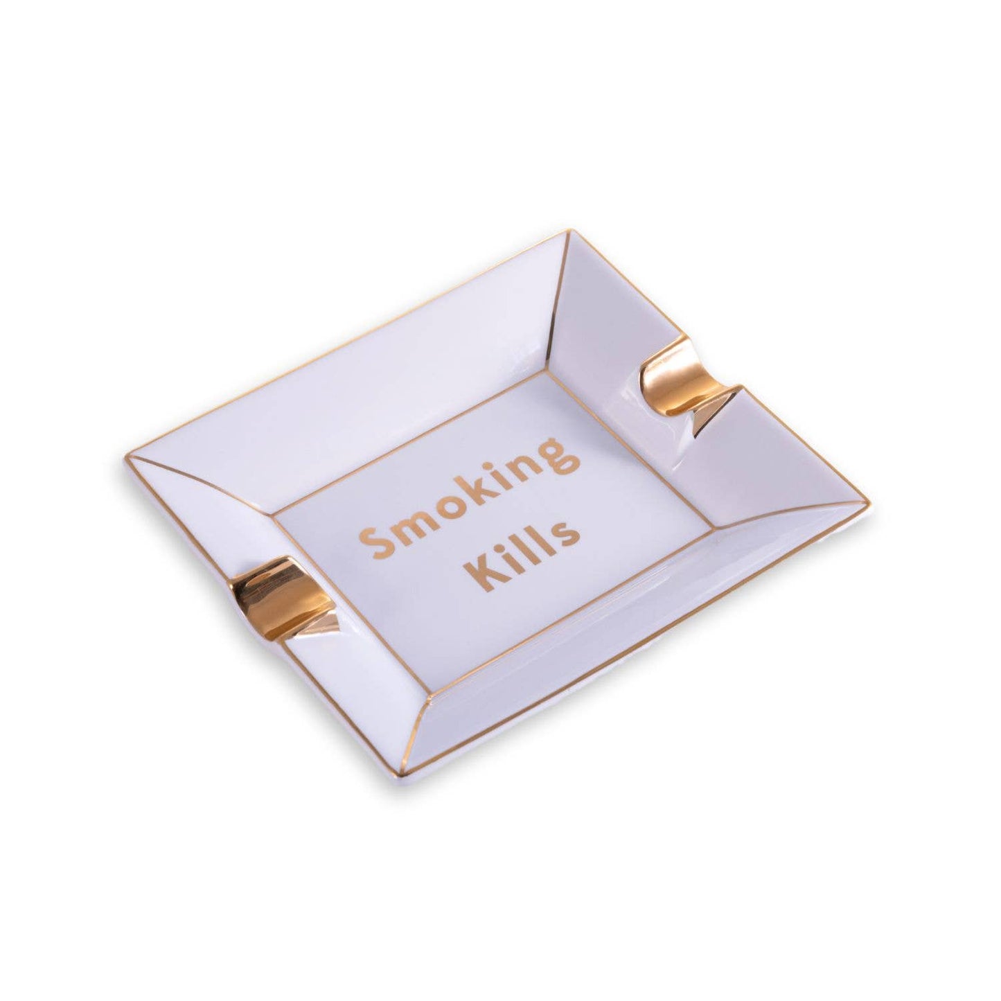 Smoking Kills Porcelain Ashtray Catchall