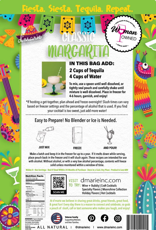 D’Marie Classic Margarita 10 oz Slush Cocktail Mix