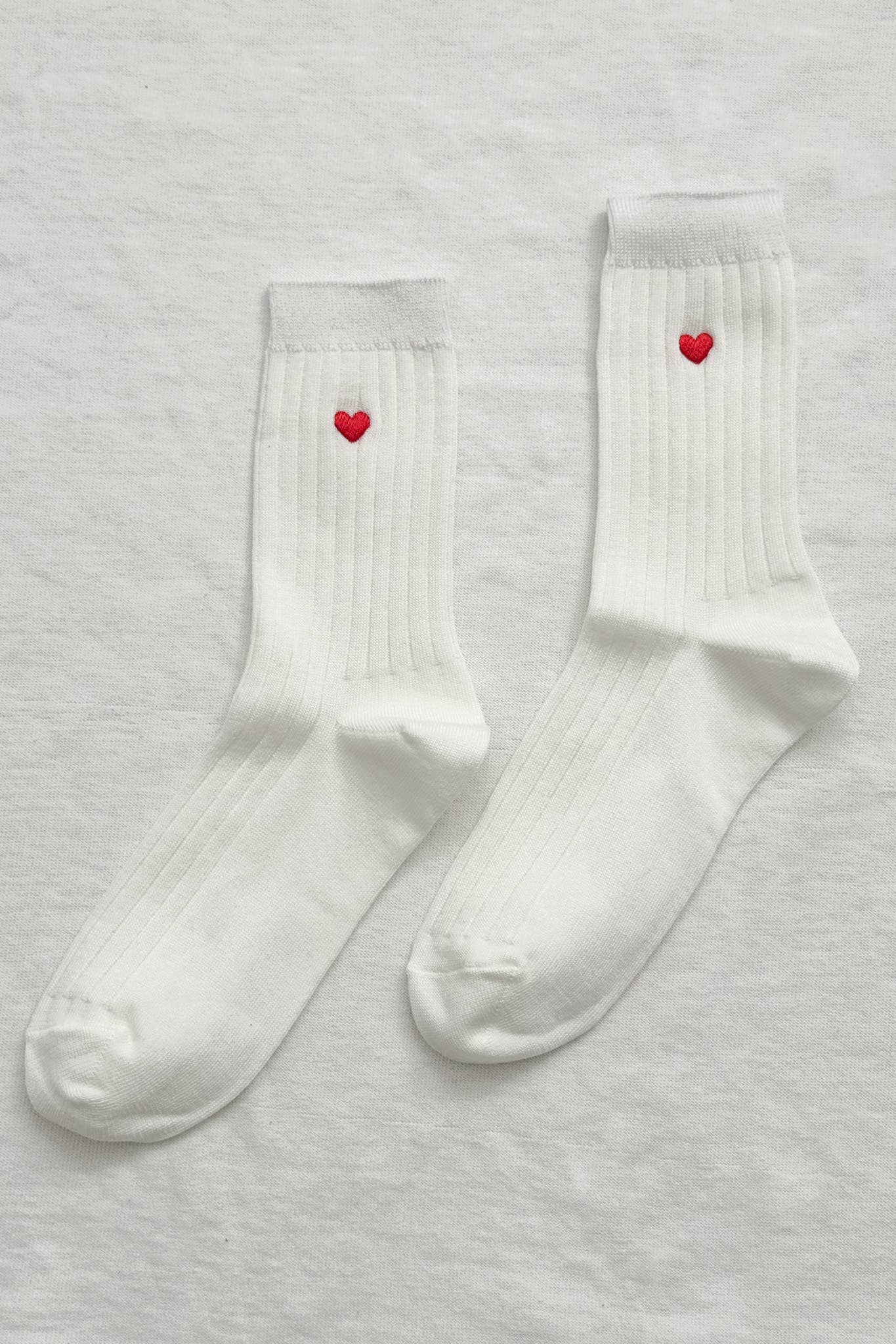 LeBon Shoppe Embroidered Heart Socks