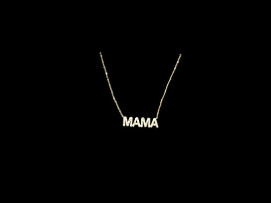 Natural Diamond Mama Necklace