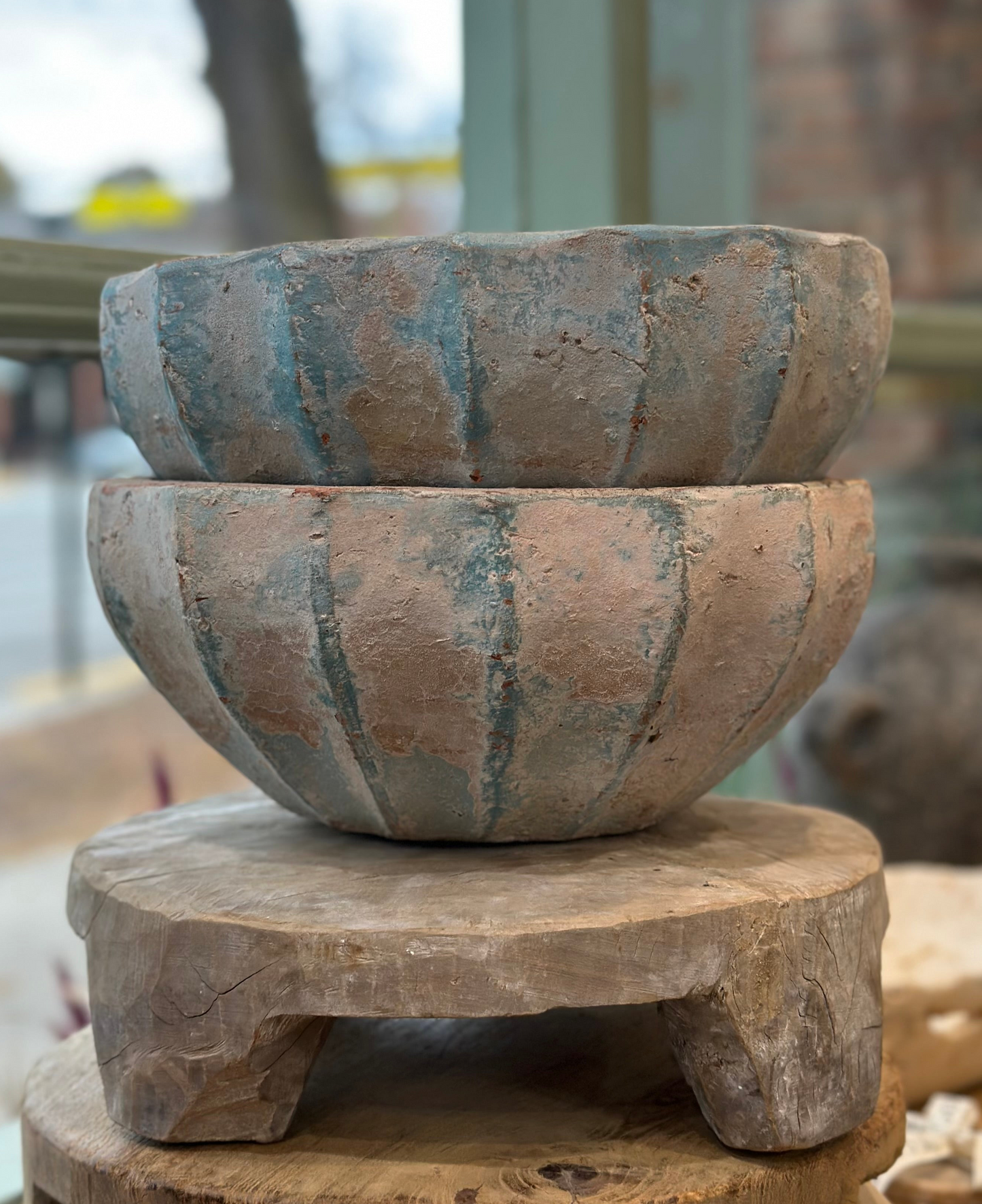 #1 Fluted Terracotta Shallow Vietnamese Bowl