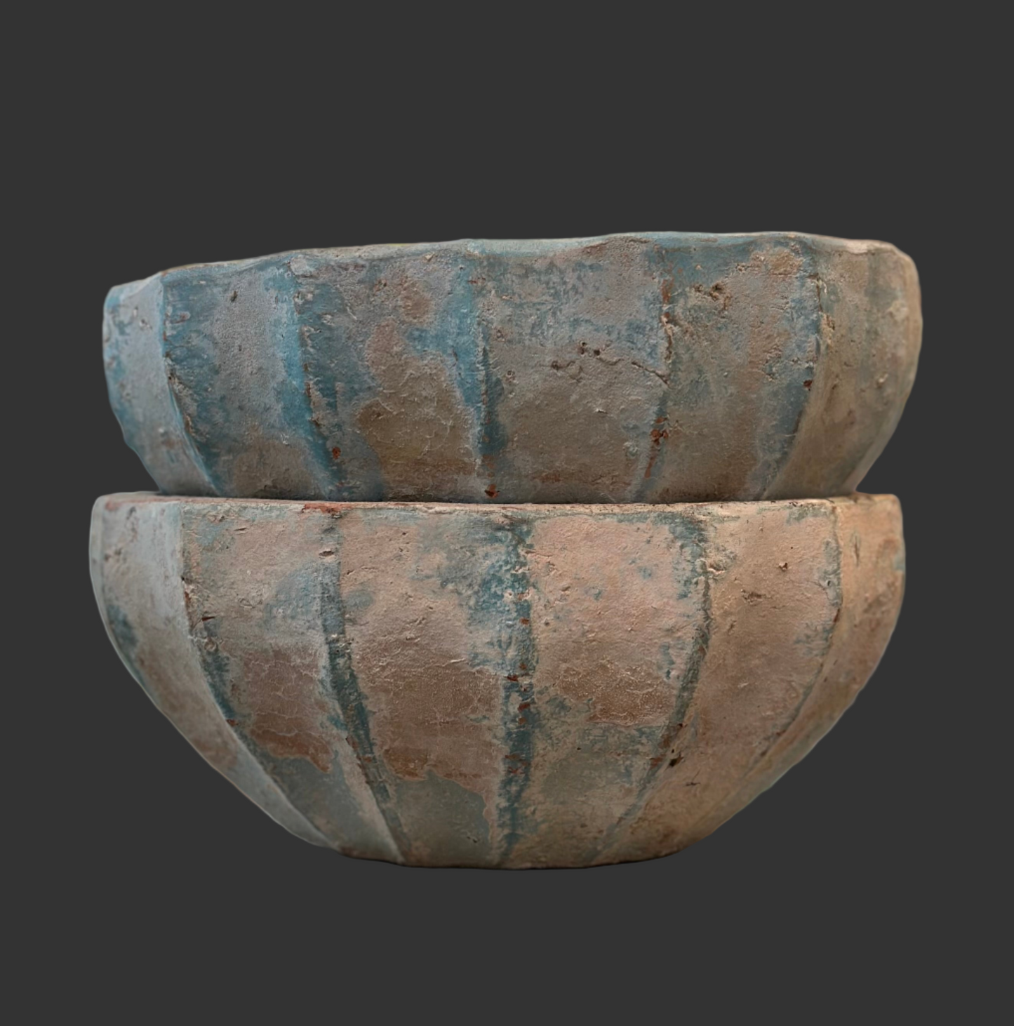 #1 Fluted Terracotta Shallow Vietnamese Bowl