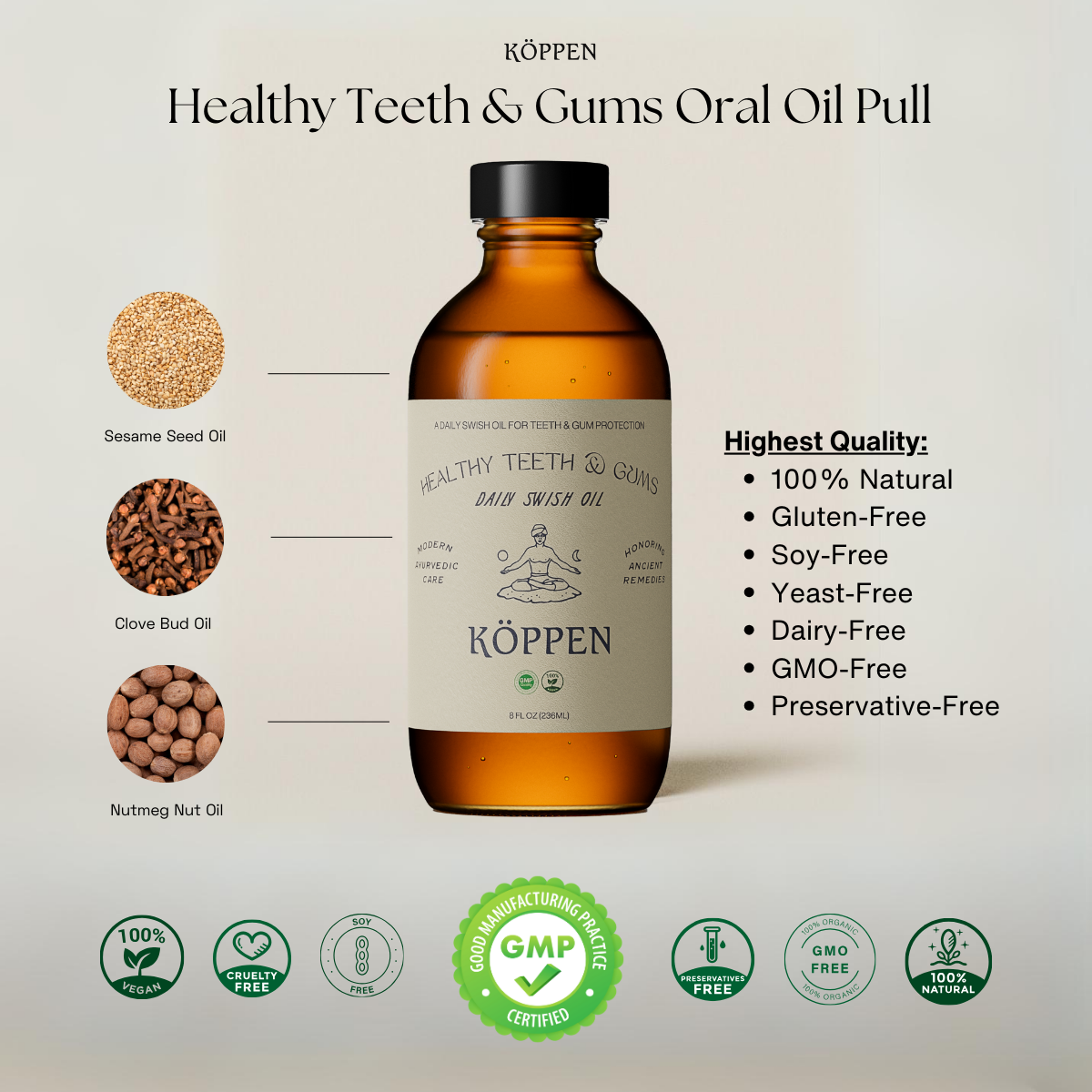 Daily Oil Mouthwash | Healthy Teeth & Gums