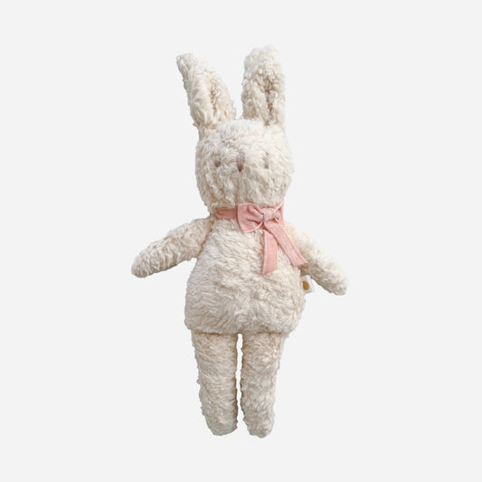 Plush Bunny Pink Velvet Bow Doll Baby Shower Newborn Gift