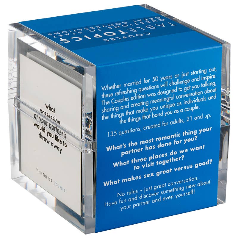 TABLETOPICS COUPLES - Conversation Starters for Deeper Convo