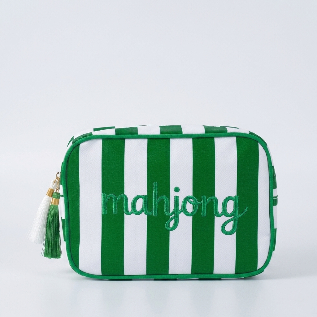 Mahjong Cosmetic Pouch, Mahjong Makeup Bag