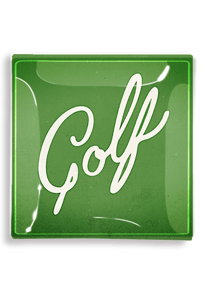Ben’s Garden Golf Script Decoupage Glass Tray