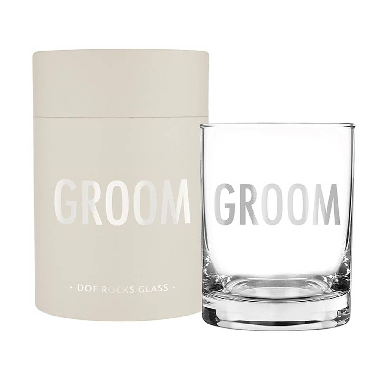 Santa Barbara DOF Groom Rocks Glass