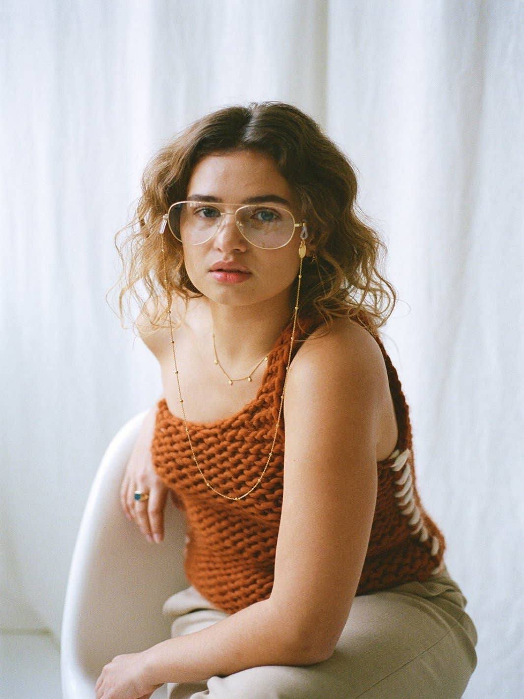 Ball Chain gold glasses chain
