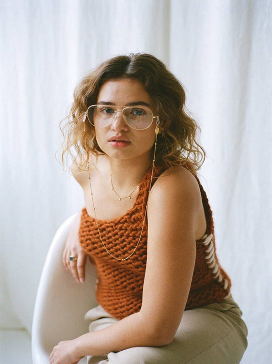 Ball Chain gold glasses chain