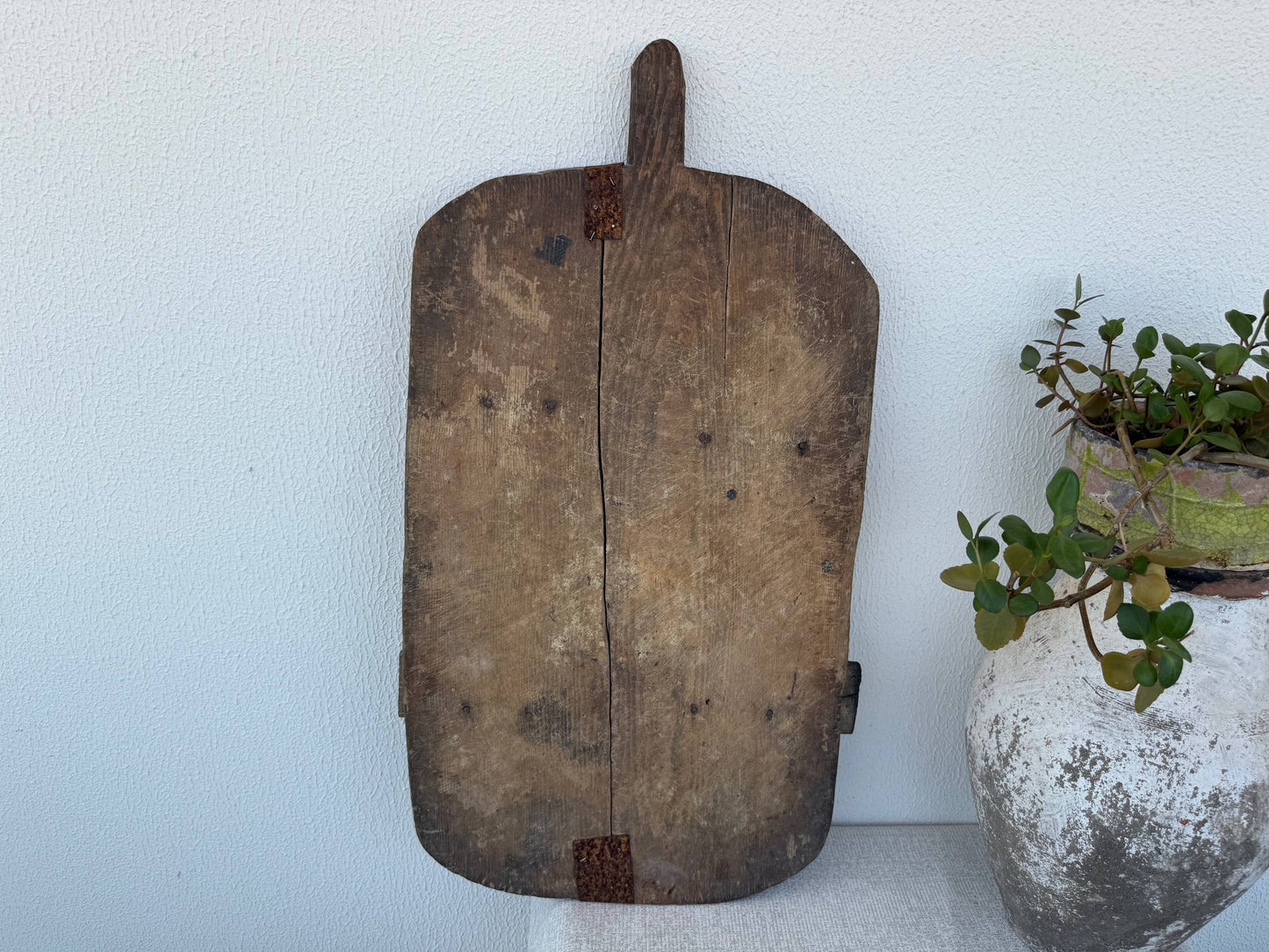 Vintage Turkish Wooden Bread Board | Handmade Cutting Paddle