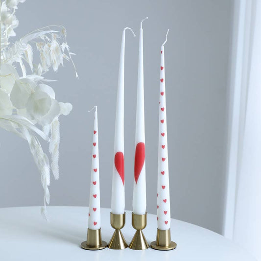 2pcs Long Stick Valentine’s Day Heart Cone Scented Candle