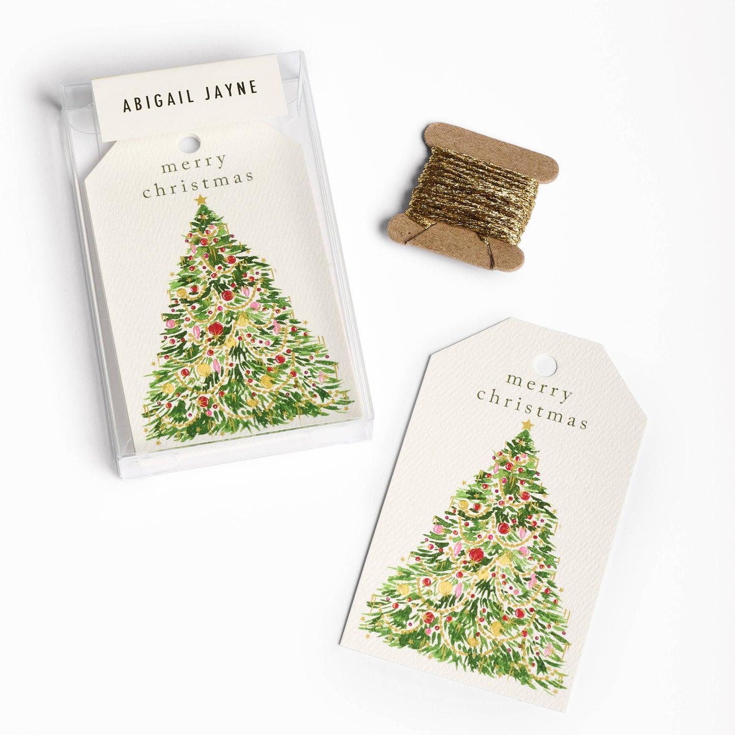 Christmas Tree Gift Tags - Boxed Set of 8 with string