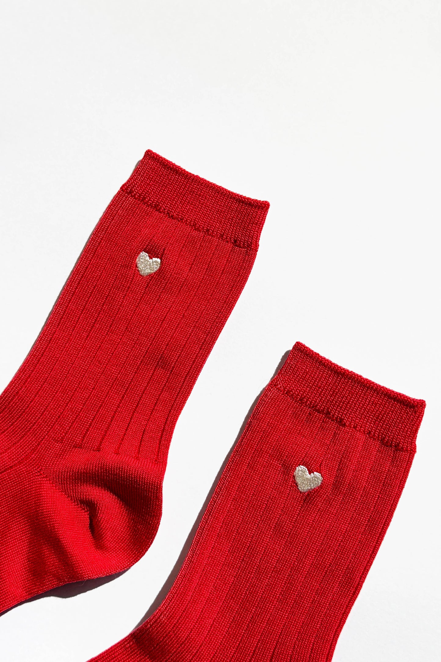 LeBon Shoppe Embroidered Heart Socks