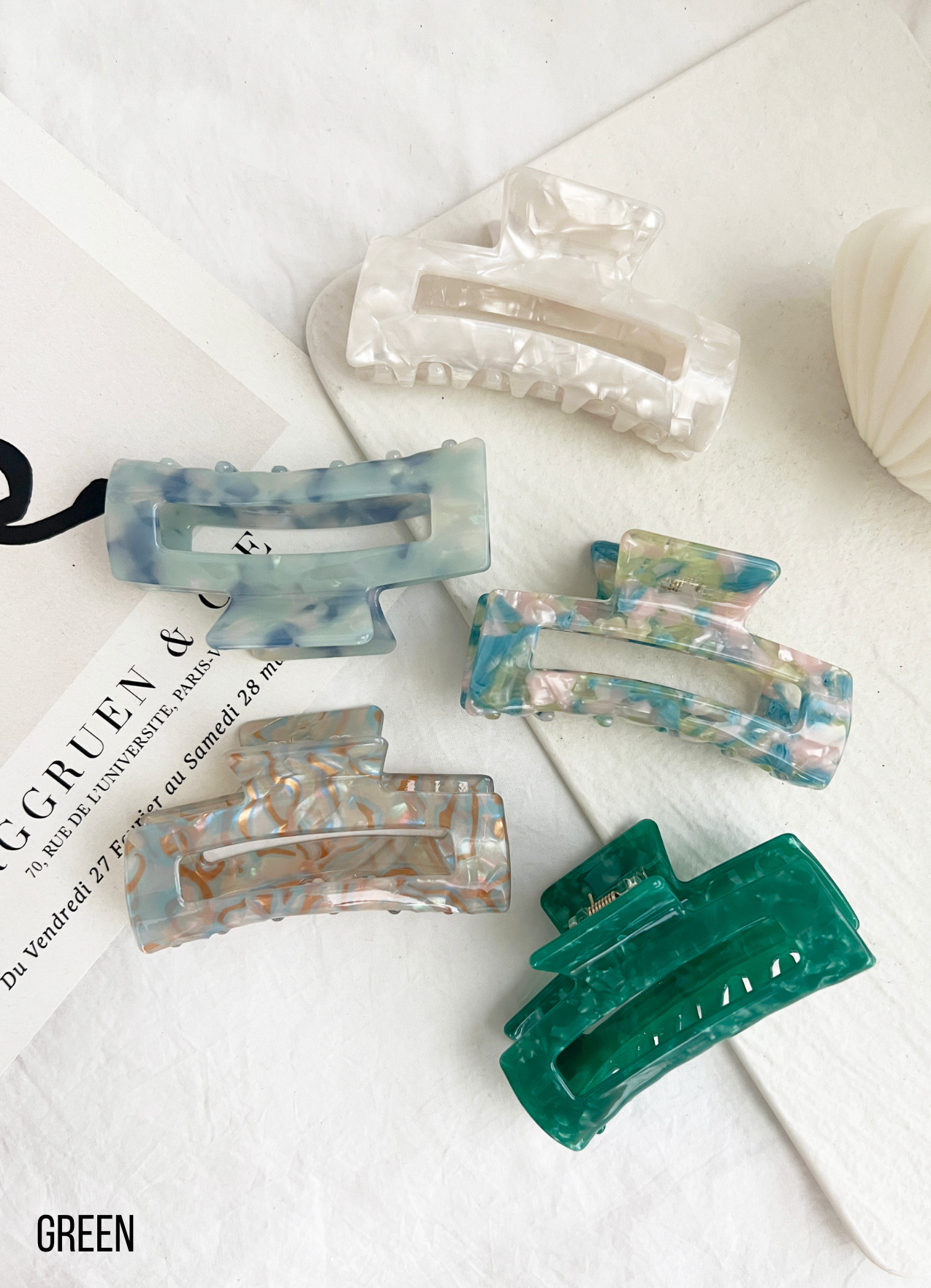 Assorted Acetate Regular Size Hair Clip (ALLIE-ASSORTED2)
