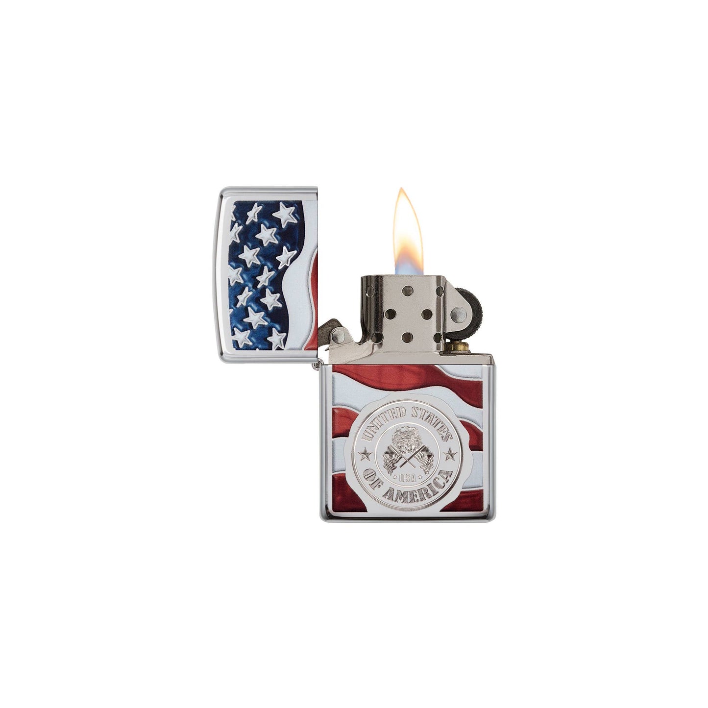 Zippo United States Stamp on American Flag Windproof Lighter