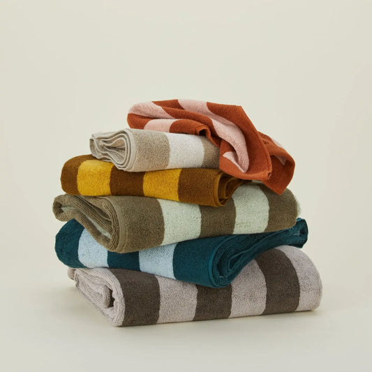 Simple Striped Terry Towels-Hand